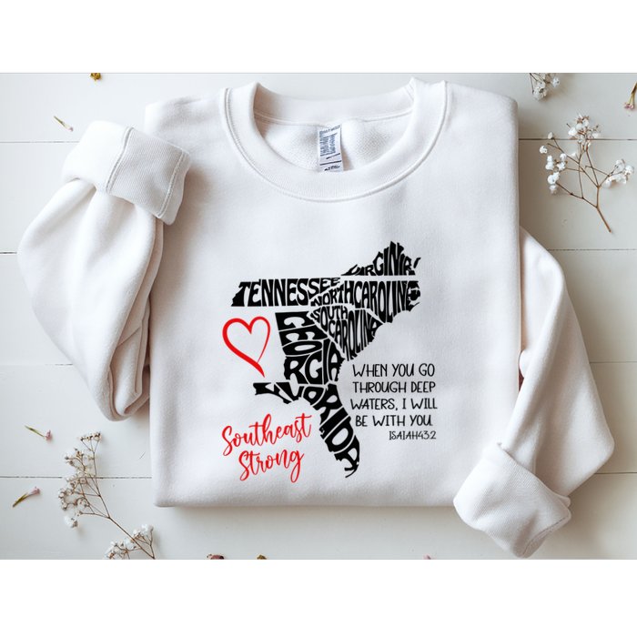 Southeast Strong Hurricane Helene Survivor When You Go Through Deep Wat Sweatshirt