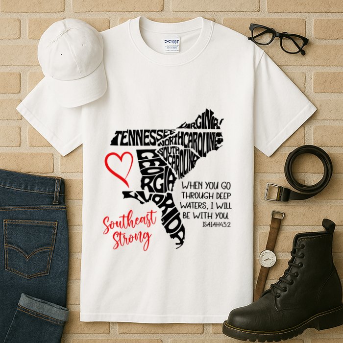 Southeast Strong Hurricane Helene Survivor When You Go Through Deep Wat Tall T-Shirt