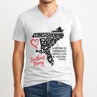 Southeast Strong Hurricane Helene Survivor When You Go Through Deep Wat V-Neck T-Shirt