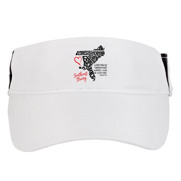 Southeast Strong Hurricane Helene Survivor When You Go Through Deep Wat Adult Drive Performance Visor
