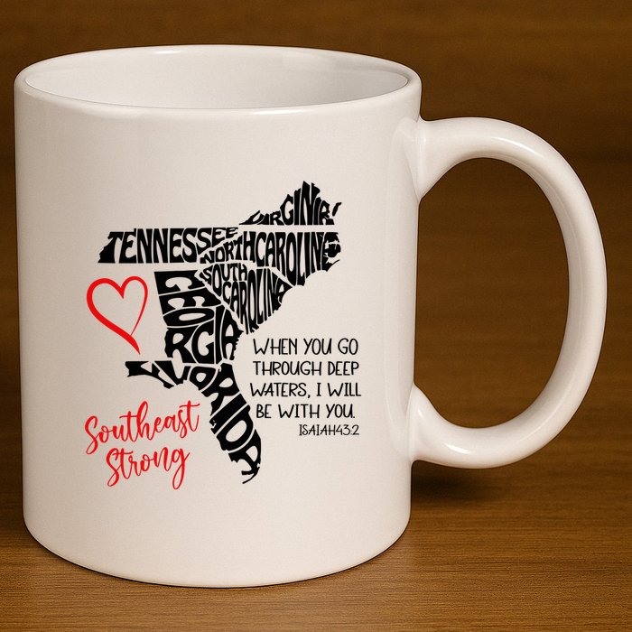 Southeast Strong Hurricane Helene Survivor When You Go Through Deep Wat 11oz C Handle Ceramic Mug