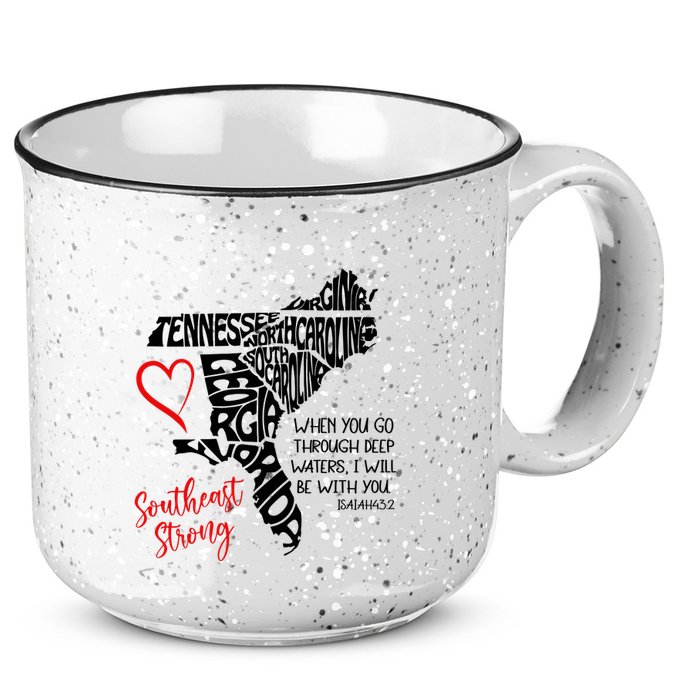 Southeast Strong Hurricane Helene Survivor When You Go Through Deep Wat 15oz Campfire Ceramic Mug