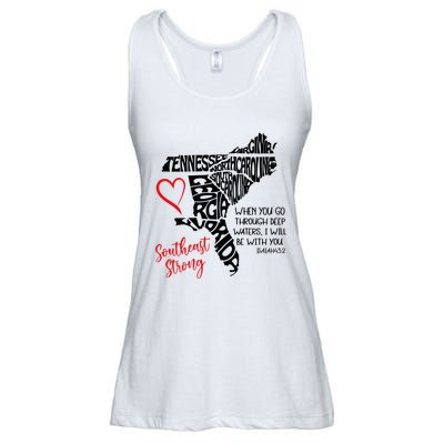 Southeast Strong Hurricane Helene Survivor When You Go Through Deep Wat Ladies Essential Flowy Tank