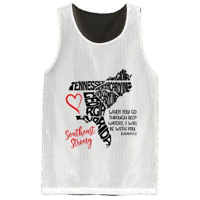 Southeast Strong Hurricane Helene Survivor When You Go Through Deep Wat Mesh Reversible Basketball Jersey Tank