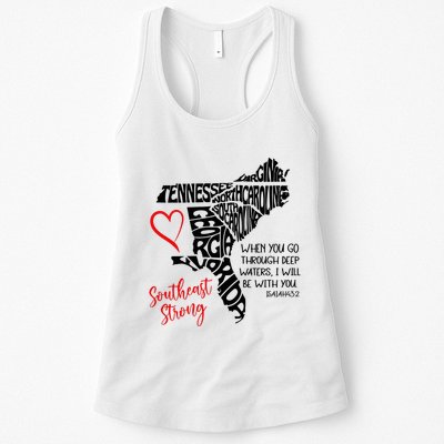 Southeast Strong Hurricane Helene Survivor When You Go Through Deep Wat Womens Tank Top
