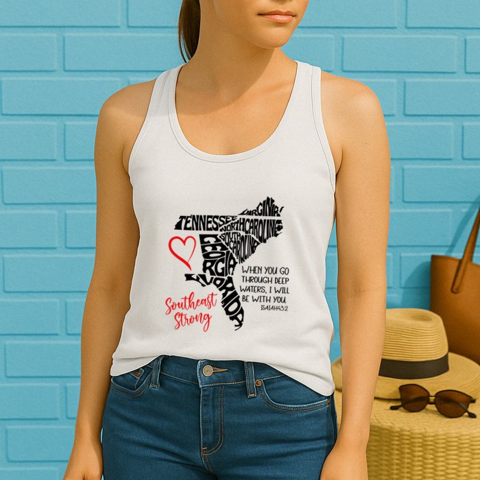 Southeast Strong Hurricane Helene Survivor When You Go Through Deep Wat Womens Tank Top