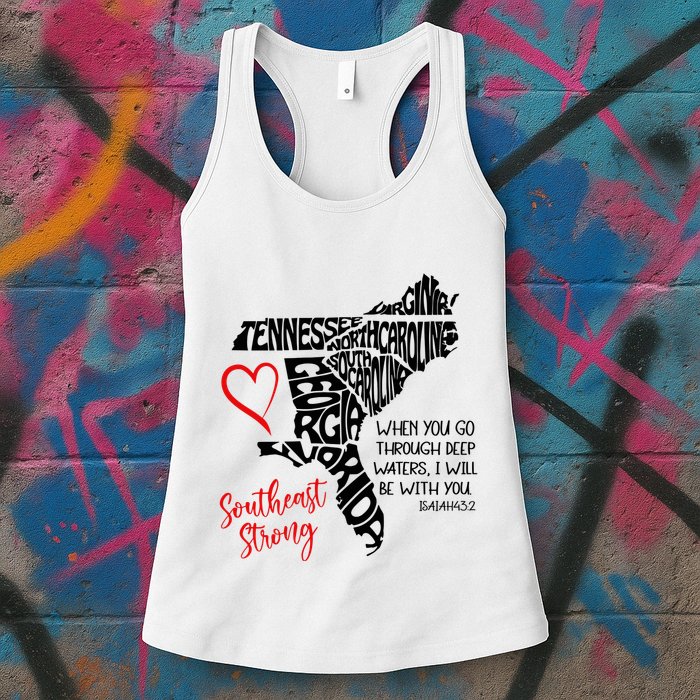 Southeast Strong Hurricane Helene Survivor When You Go Through Deep Wat Womens Tank Top