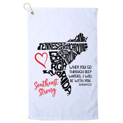 Southeast Strong Hurricane Helene Survivor When You Go Through Deep Wat Golf Towel