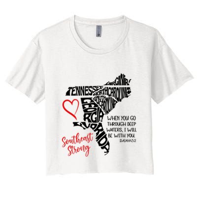 Southeast Strong Hurricane Helene Survivor When You Go Through Deep Wat Crop Top