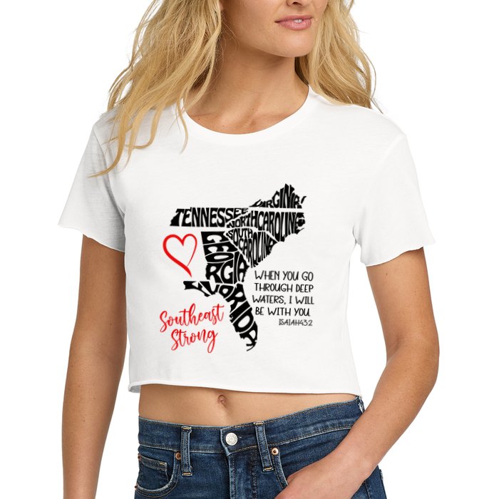 Southeast Strong Hurricane Helene Survivor When You Go Through Deep Wat Crop Top