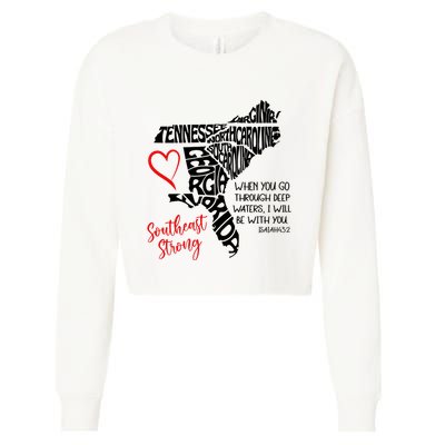 Southeast Strong Hurricane Helene Survivor When You Go Through Deep Wat Cropped Pullover Crew