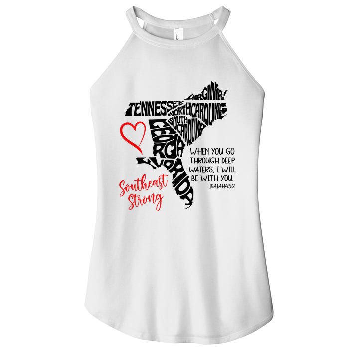 Southeast Strong Hurricane Helene Survivor When You Go Through Deep Wat Women's Perfect Tri Rocker Tank