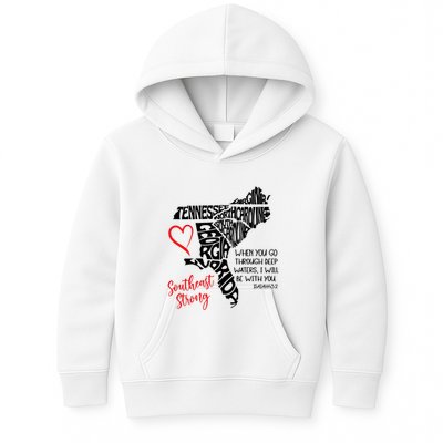 Southeast Strong Hurricane Helene Survivor When You Go Through Deep Wat Kids Hoodie