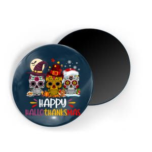 Sugar Skull Hallothankmas Halloween Thanksgiving Christmas Magnet