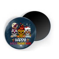 Sugar Skull Hallothankmas Halloween Thanksgiving Christmas Magnet