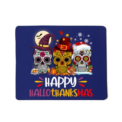 Sugar Skull Hallothankmas Halloween Thanksgiving Christmas Mousepad