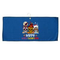 Sugar Skull Hallothankmas Halloween Thanksgiving Christmas Large Microfiber Waffle Golf Towel