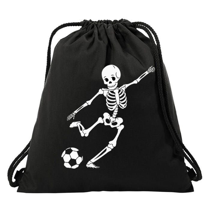 Soccer Skeleton Halloween Soccer Player Halloween Drawstring Bag