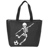 Soccer Skeleton Halloween Soccer Player Halloween Zip Tote Bag