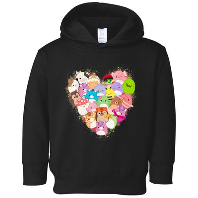 Squish Squad Heart Valentine Cute Toddler Hoodie