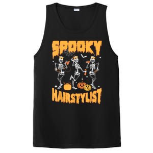 Spooky Season Halloween Hairstylist Skeleton And Pumpkins PosiCharge Competitor Tank