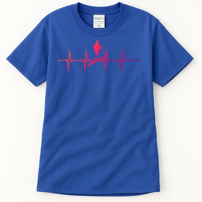 Ski Skiing Heartbeat Skier Cool Gift Tall T-Shirt