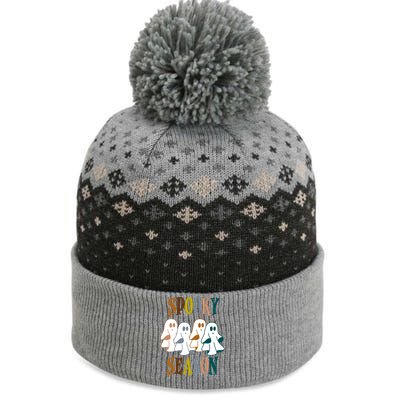 Spooky Season Halloween Ghost Festive The Baniff Cuffed Pom Beanie