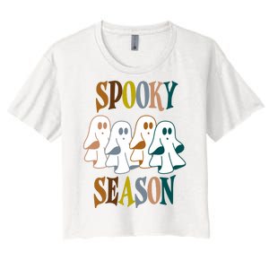 Spooky Season Halloween Ghost Festive Women's Crop Top Tee