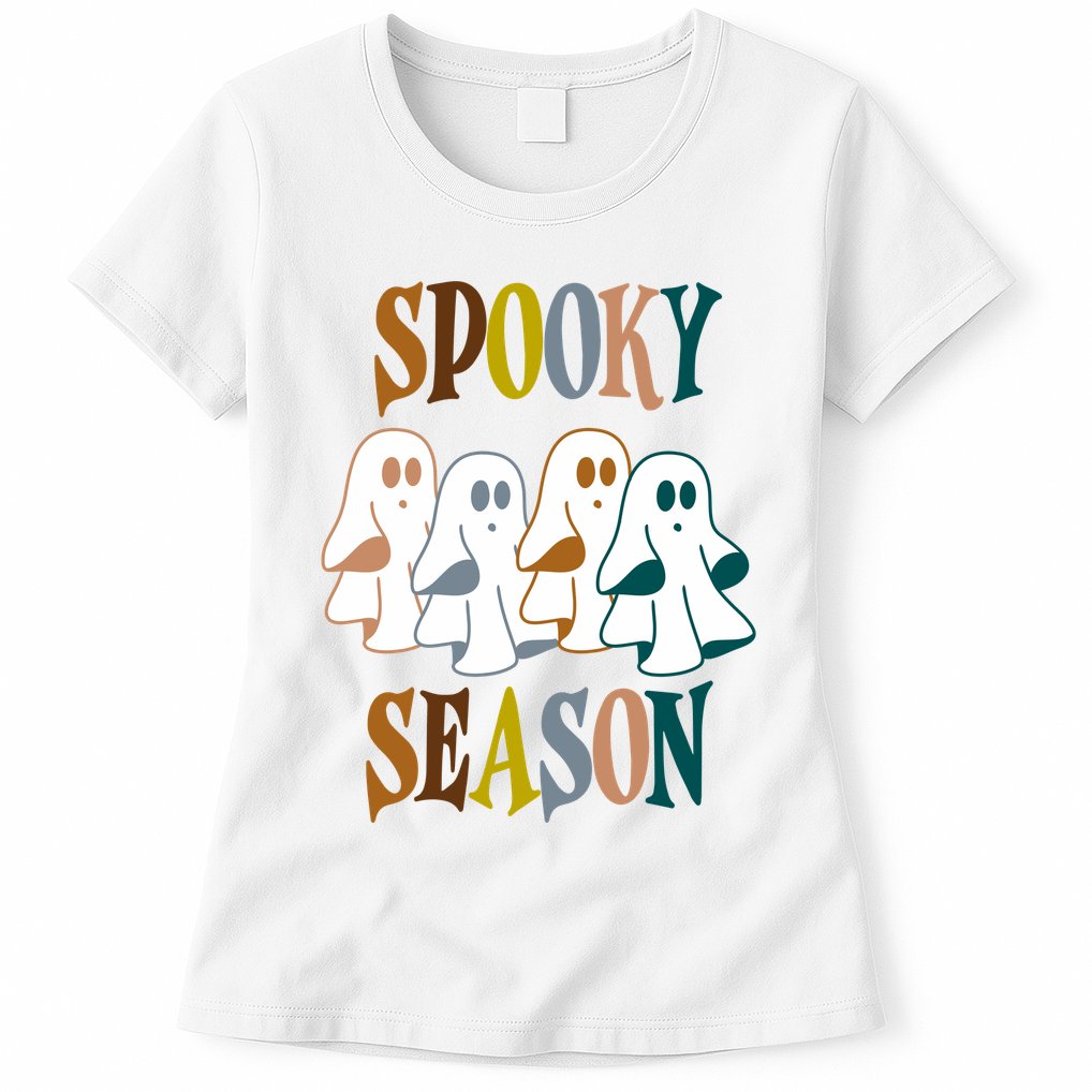 Spooky Season Halloween Ghost Festive Womens T-Shirt
