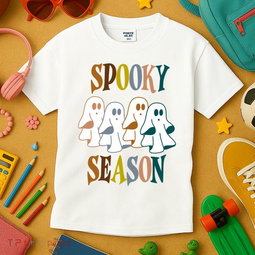 Spooky Season Halloween Ghost Festive Kids T-Shirt