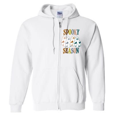 Spooky Season Halloween Ghost Festive Full Zip Hoodie