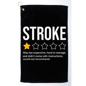 Stroke Survivor Heart Disease Warrior Fighter Cardiac Arrest Platinum Collection Golf Towel