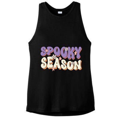 Spooky Season Halloween Groovy Retro Ladies PosiCharge Tri-Blend Wicking Tank