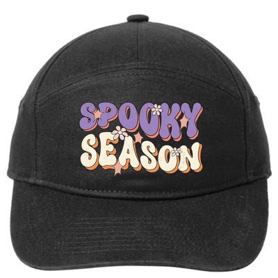 Spooky Season Halloween Groovy Retro 7-Panel Snapback Hat