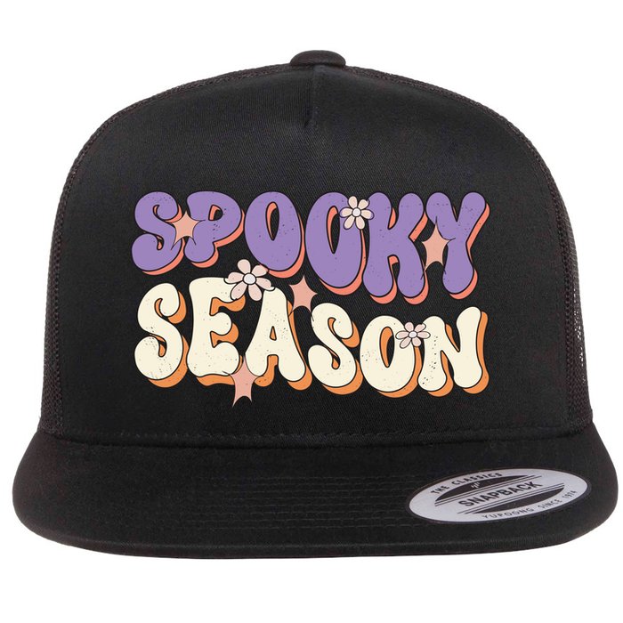 Spooky Season Halloween Groovy Retro Flatbill Hat