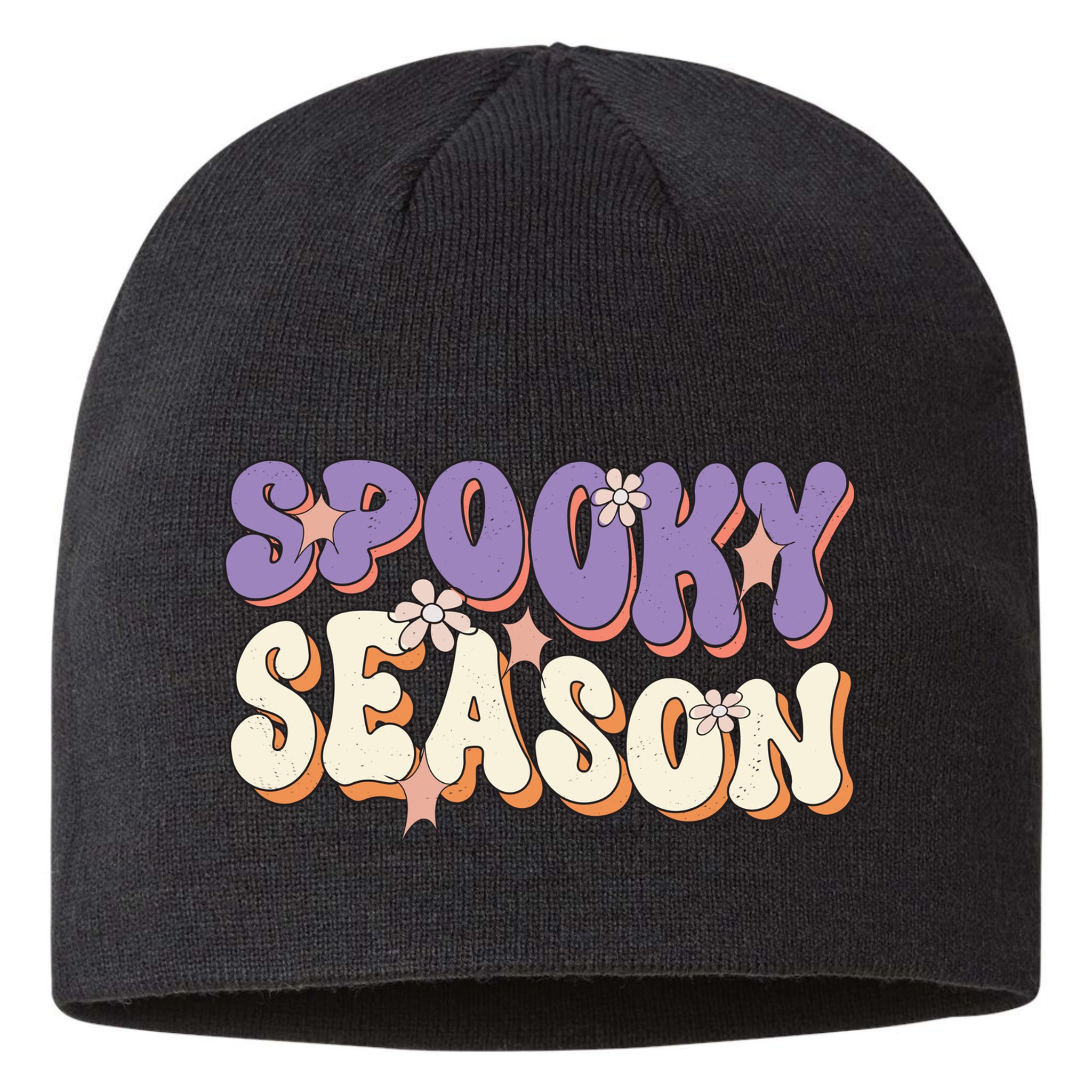 Spooky Season Halloween Groovy Retro Sustainable Beanie