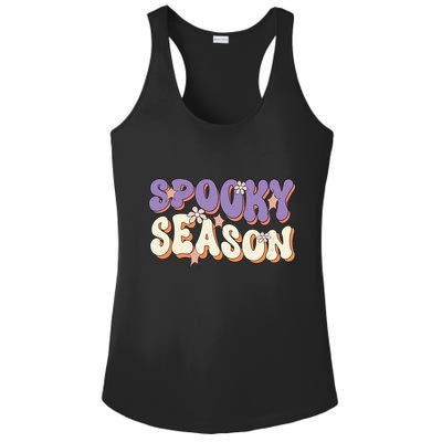 Spooky Season Halloween Groovy Retro Ladies PosiCharge Competitor Racerback Tank