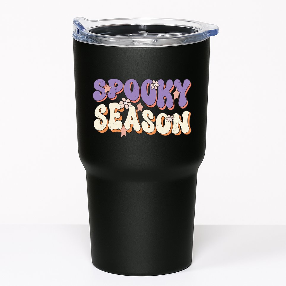 Spooky Season Halloween Groovy Retro Tumbler