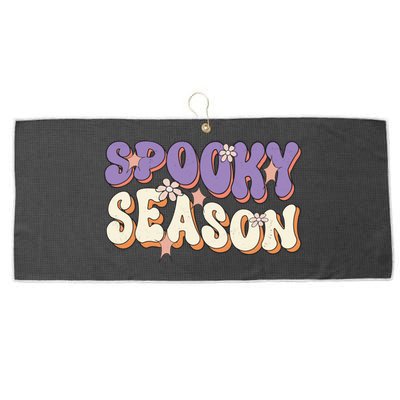 Spooky Season Halloween Groovy Retro Large Microfiber Waffle Golf Towel