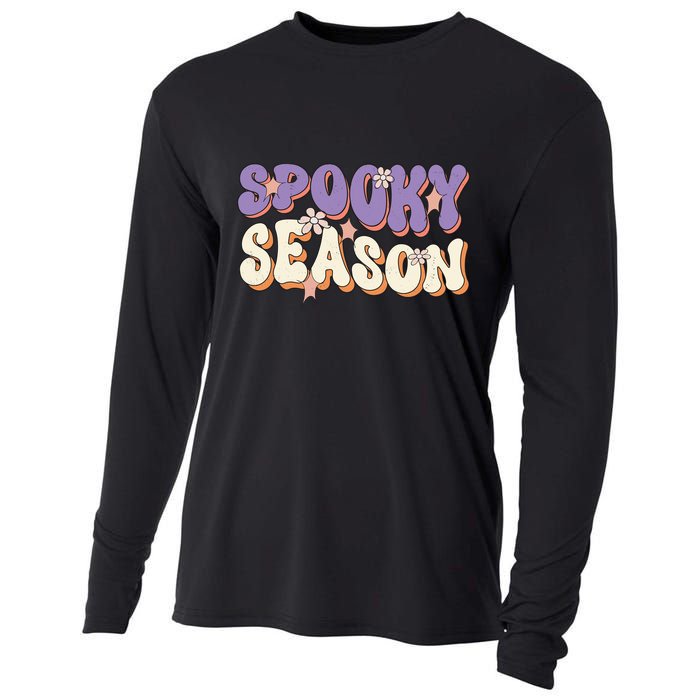 Spooky Season Halloween Groovy Retro Cooling Performance Long Sleeve Crew