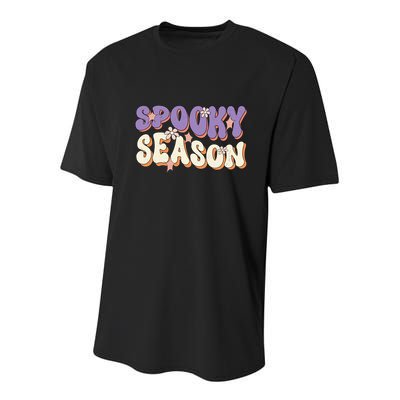 Spooky Season Halloween Groovy Retro Youth Performance Sprint T-Shirt