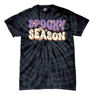 Spooky Season Halloween Groovy Retro Tie-Dye T-Shirt