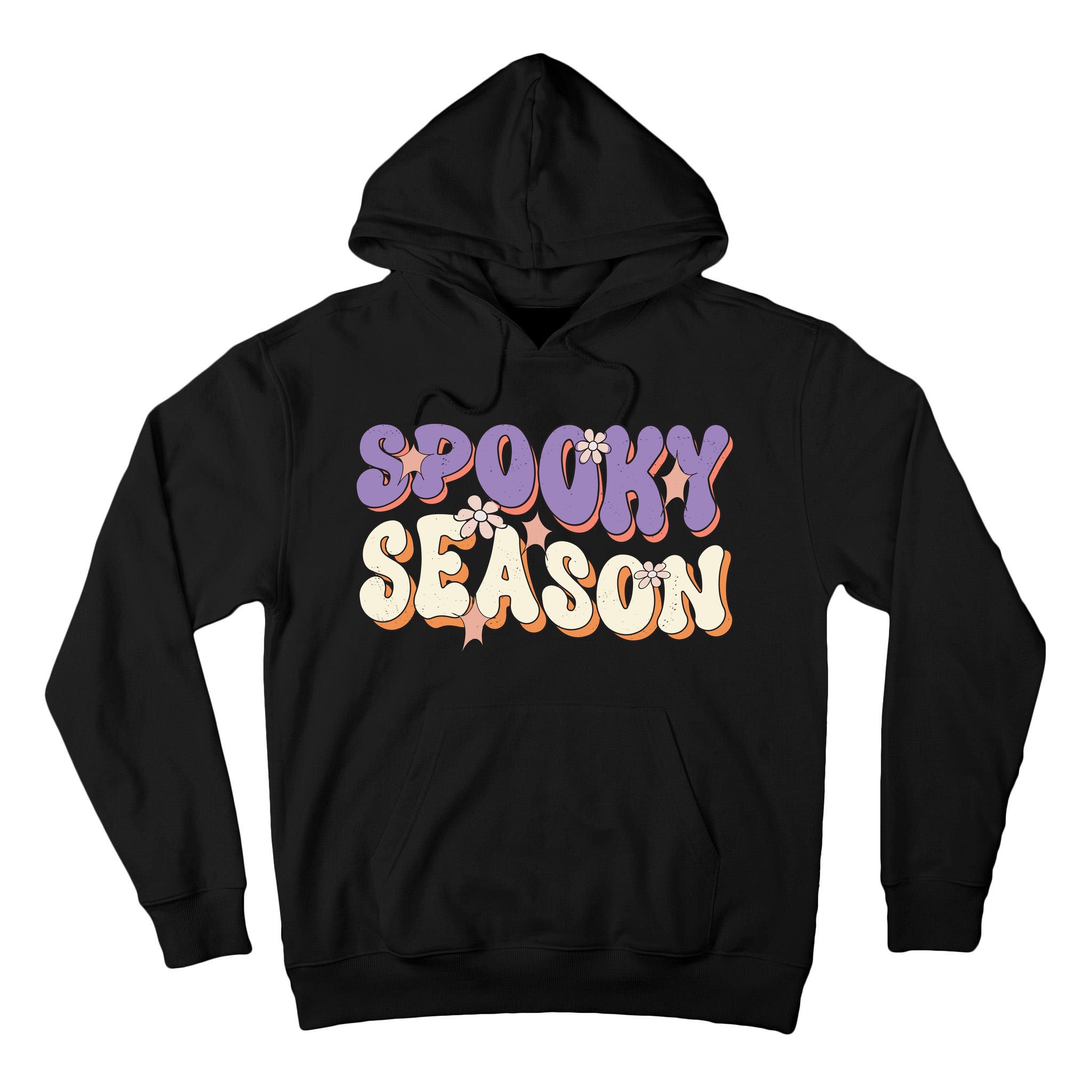 Spooky Season Halloween Groovy Retro Tall Hoodie