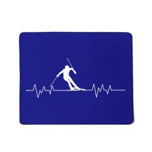 Skiing Ski Heartbeat For Skiers Gift Mousepad