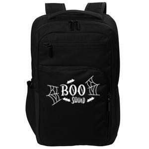 Spooky Season Halloween Boo Squad Scary Bats And Spider Web Gift Impact Tech Backpack