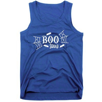 Spooky Season Halloween Boo Squad Scary Bats And Spider Web Gift Tank Top