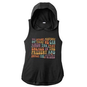 Social Studies History Teacher Back To School Ladies PosiCharge Tri-Blend Wicking Draft Hoodie Tank