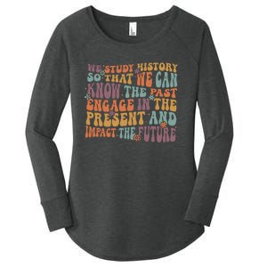 Social Studies History Teacher Back To School Women's Perfect Tri Tunic Long Sleeve Shirt