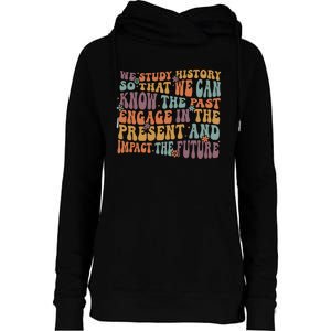 Social Studies History Teacher Back To School Womens Funnel Neck Pullover Hood