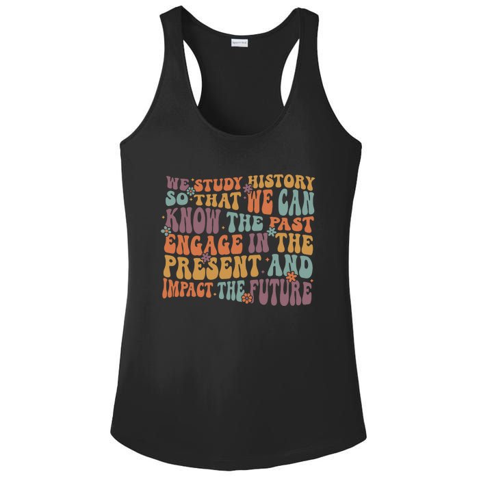 Social Studies History Teacher Back To School Ladies PosiCharge Competitor Racerback Tank